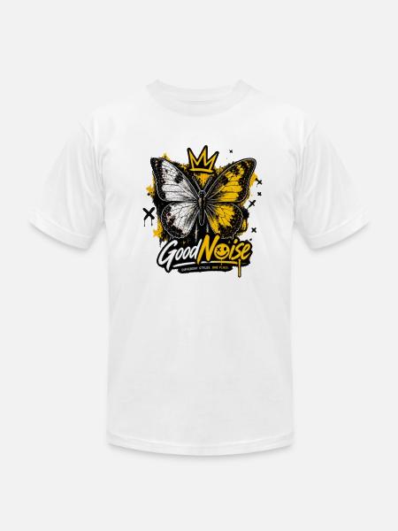 Butterfly Crown Graffiti - Unisex Jersey T-Shirt by Bella + Canvas - white
