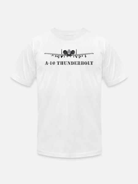 A10 Thunderbolt Frontline Print - Unisex Jersey T-Shirt by Bella + Canvas - white