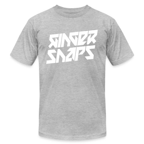 Ginger Snap5 logo (two lines white) - Unisex Jersey T-Shirt by Bella + Canvas
