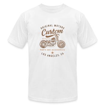 Original Motors Custom - Unisex Jersey T-Shirt by Bella + Canvas - white - Front - Jose (178cm)