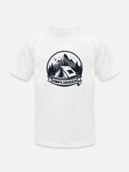 Unplugged - Unisex Jersey T-Shirt by Bella + Canvas - white