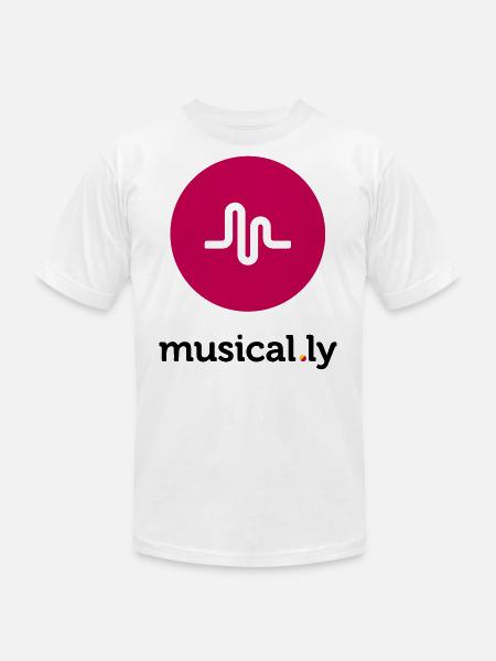 Musical.ly Logo - Unisex Jersey T-Shirt by Bella + Canvas - white