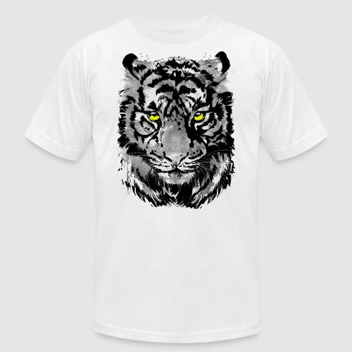Gray Tiger Head Drawing - Black and white Tiger - Unisex Jersey T-Shirt by Bella + Canvas