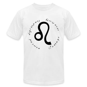 Leo Zodiac Signs - Unisex Jersey T-Shirt by Bella + Canvas - white - Front - Jose (178cm)