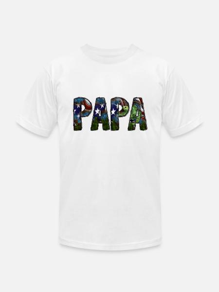 Papa - Unisex Jersey T-Shirt by Bella + Canvas - white