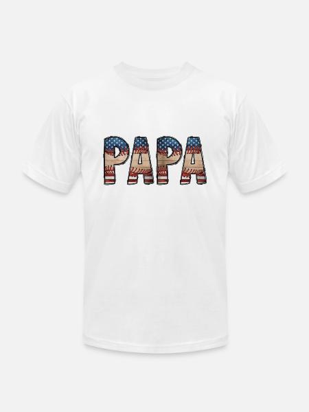 Papa - Unisex Jersey T-Shirt by Bella + Canvas - white