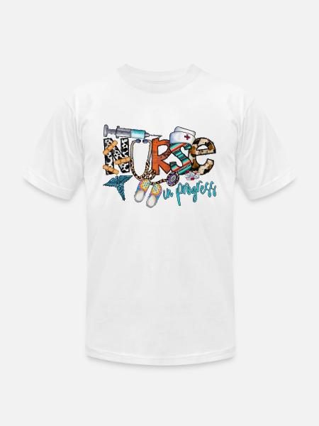 Nurse In Progress - Unisex Jersey T-Shirt by Bella + Canvas - white