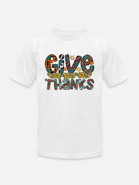 Give Thanks - Unisex Jersey T-Shirt by Bella + Canvas - white