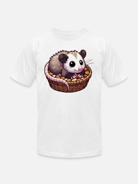 Cute Baby Opossum - Unisex Jersey T-Shirt by Bella + Canvas - white