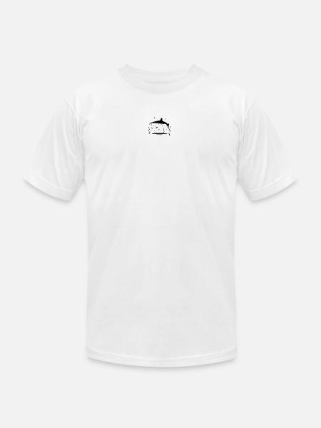 Monochrome Minimal Block - Unisex Jersey T-Shirt by Bella + Canvas - white