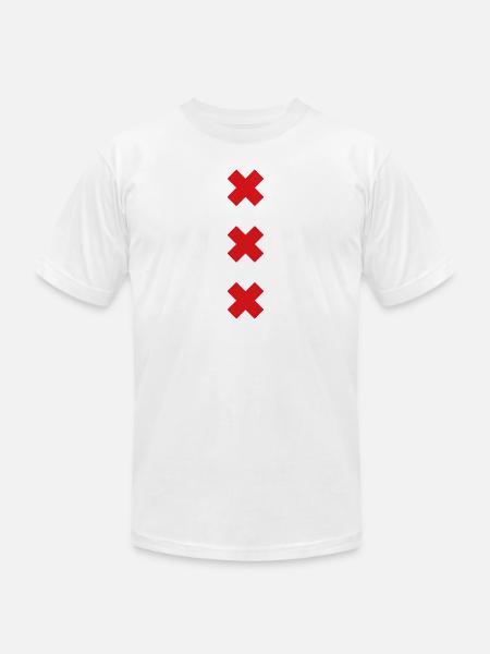 Amsterdam logo - Unisex Jersey T-Shirt by Bella + Canvas - white