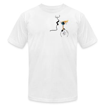 Monde de tir - T-shirt unisexe Bella + Canvas - blanc - Devant - Jose (178cm)