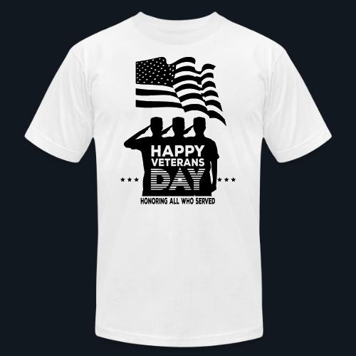 Happy Veterans Day Honoring All Who Served - Unisex Jersey T-Shirt by Bella + Canvas