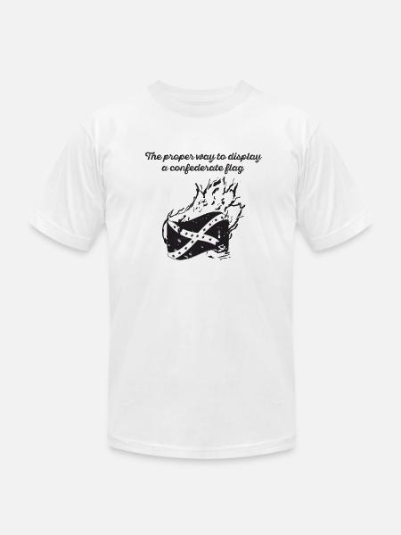 Burn the Confederate Flag - Unisex Jersey T-Shirt by Bella + Canvas - white