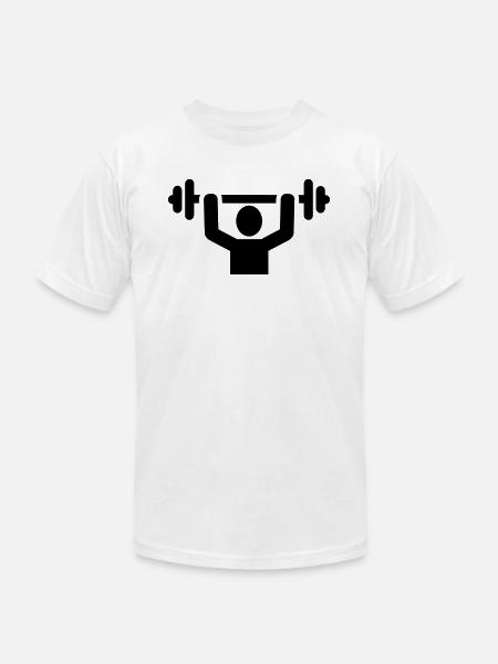 Weightlifting - Unisex Jersey T-Shirt by Bella + Canvas - white