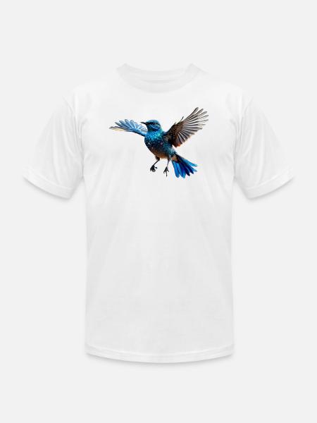 Beautiful bird - Unisex Jersey T-Shirt by Bella + Canvas - white