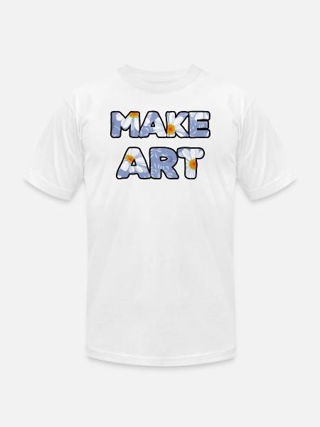 Make Art daisy - Unisex Jersey T-Shirt by Bella + Canvas - white