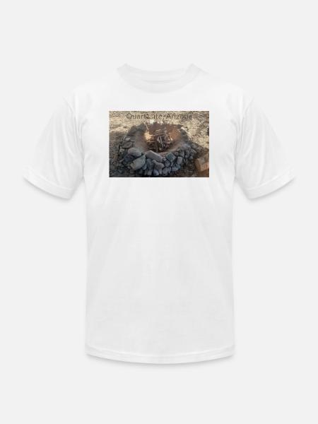 Quartzsite Un-Lit Campfire - Unisex Jersey T-Shirt by Bella + Canvas - white
