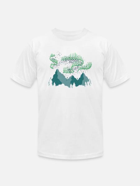 Nothern Lights - Unisex Jersey T-Shirt by Bella + Canvas - white