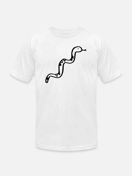 Snake - Poison - Unisex Jersey T-Shirt by Bella + Canvas - white