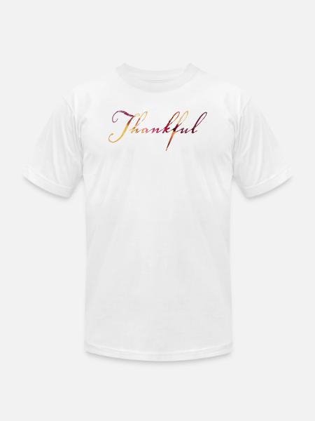 Thankful - Unisex Jersey T-Shirt by Bella + Canvas - white