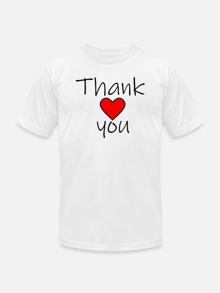 Thank you - Unisex Jersey T-Shirt by Bella + Canvas - white