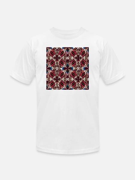 Burgundy blue ornament - Unisex Jersey T-Shirt by Bella + Canvas - white