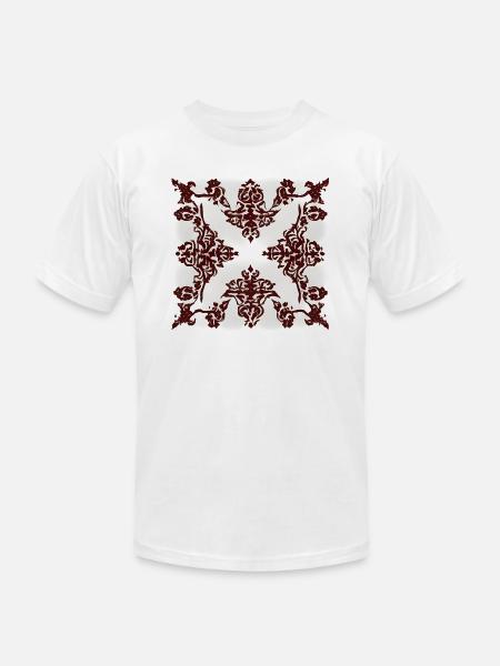 Burgundy ornament - Unisex Jersey T-Shirt by Bella + Canvas - white