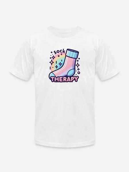 Stocking: Sock therapy - Unisex Jersey T-Shirt by Bella + Canvas - white