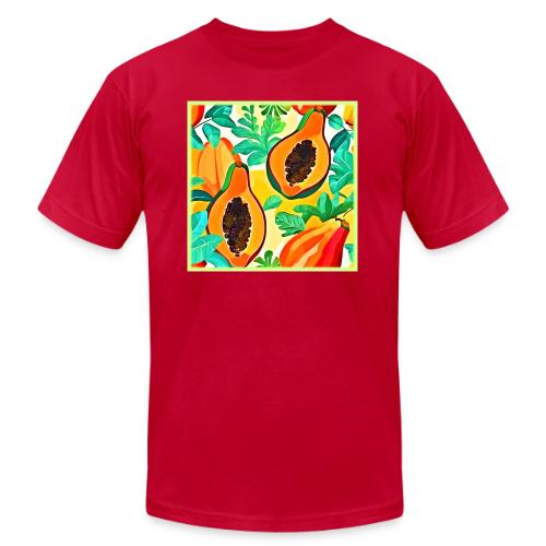 Tropical Papaya Pop Art - Unisex Jersey T-Shirt by Bella + Canvas
