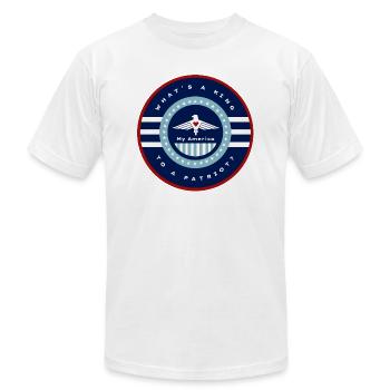 Patriotic apparel - Unisex Jersey T-Shirt by Bella + Canvas - white - Front - Jose (178cm)