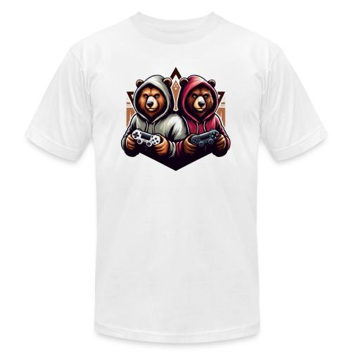 2 grizzlies gamer bears - Unisex Jersey T-Shirt by Bella + Canvas