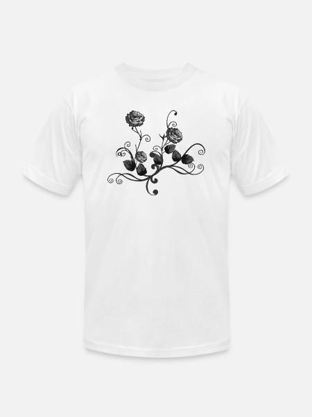 rose picture - Unisex Jersey T-Shirt by Bella + Canvas - white