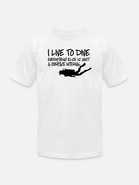 Scuba Diving - Unisex Jersey T-Shirt by Bella + Canvas - white