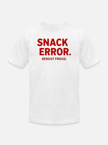 Snack Error - Unisex Jersey T-Shirt by Bella + Canvas - white