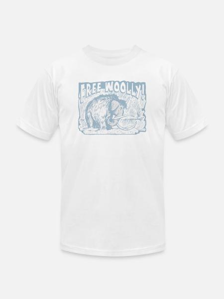 Free Woolly Mammoth - Unisex Jersey T-Shirt by Bella + Canvas - white