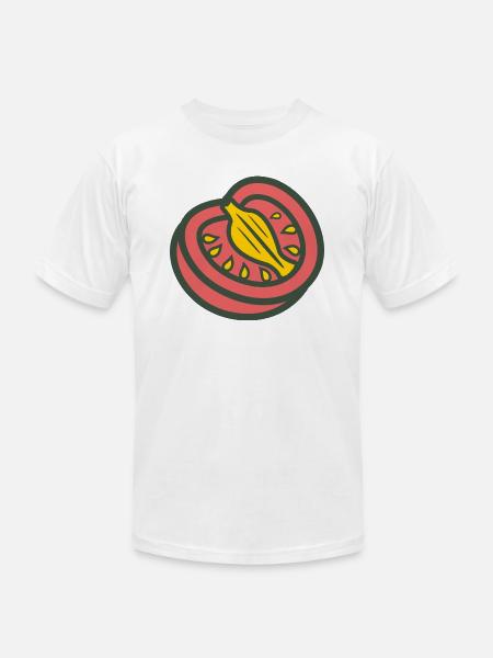 Tomato Sliced - Unisex Jersey T-Shirt by Bella + Canvas - white