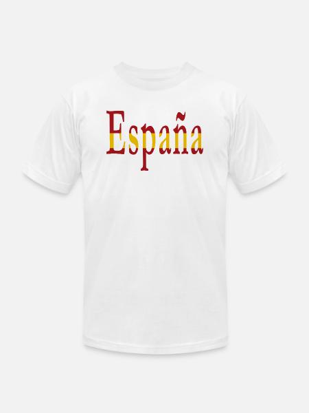Espana green funny - Unisex Jersey T-Shirt by Bella + Canvas - white