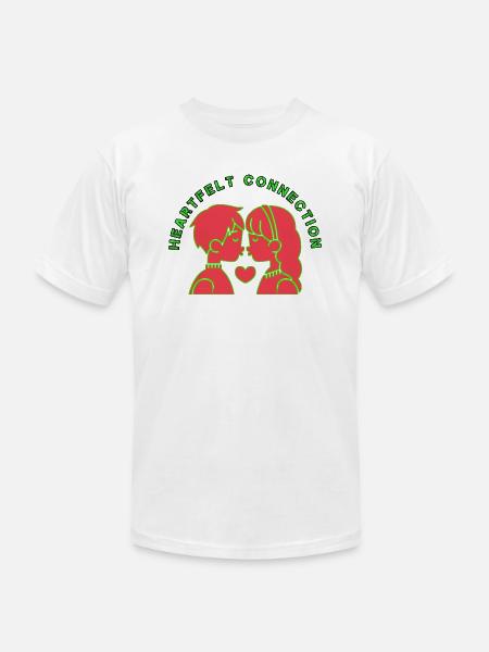 Heartfelt connection logo - Unisex Jersey T-Shirt by Bella + Canvas - white