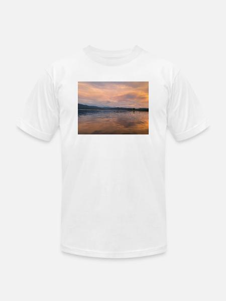 Serene Sunset - Unisex Jersey T-Shirt by Bella + Canvas - white