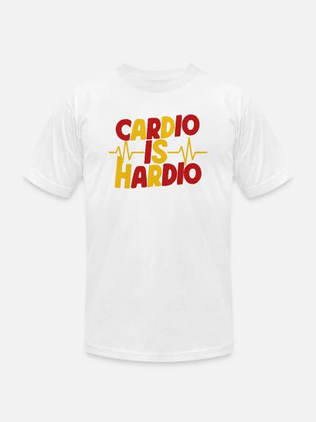 Cardio is Hardio - Unisex Jersey T-Shirt by Bella + Canvas - white