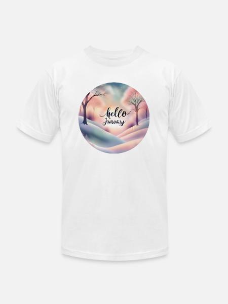 Hello January - Unisex Jersey T-Shirt by Bella + Canvas - white