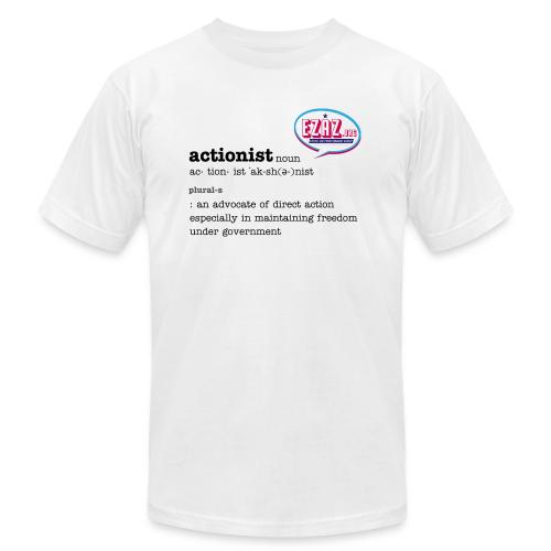 Actionist in Black ink - Unisex Jersey T-Shirt by Bella + Canvas