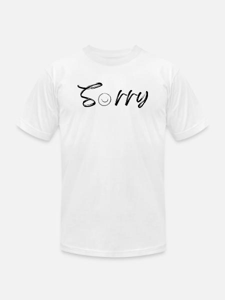 Sorry - Unisex Jersey T-Shirt by Bella + Canvas - white
