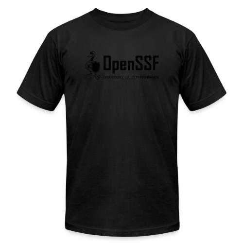 OpenSSF wide black and white logo - Unisex Jersey T-Shirt by Bella + Canvas