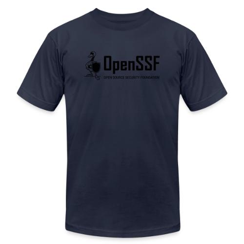 OpenSSF wide black and white logo - Unisex Jersey T-Shirt by Bella + Canvas