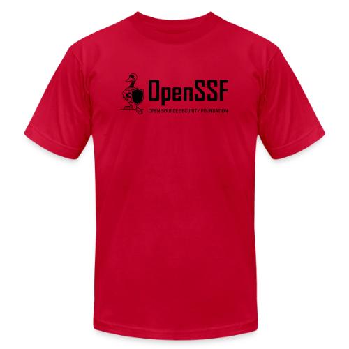 OpenSSF wide black and white logo - Unisex Jersey T-Shirt by Bella + Canvas