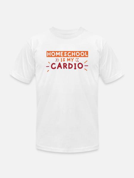 Homeschool Is My Cardio - Unisex Jersey T-Shirt by Bella + Canvas - white