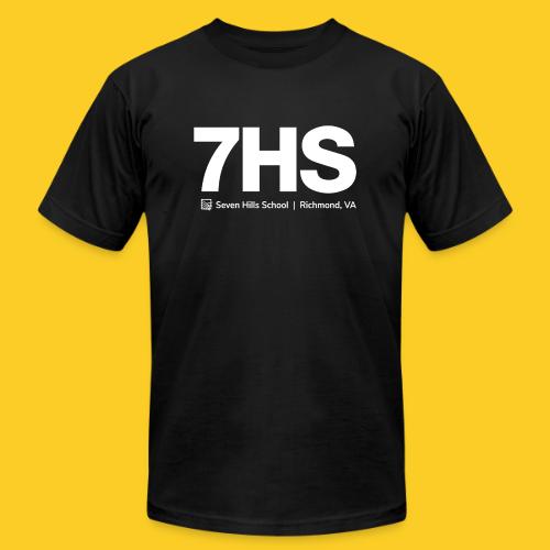 7HS logo white - Unisex Jersey T-Shirt by Bella + Canvas