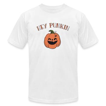 Hey Punkin - Unisex Jersey T-Shirt by Bella + Canvas - white - Front - Jose (178cm)